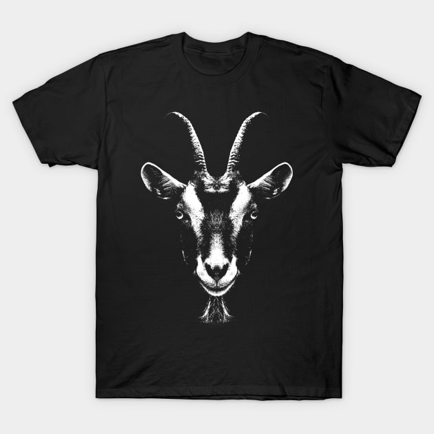 Goat / Portrait / Head T-Shirt by R LANG GRAPHICS